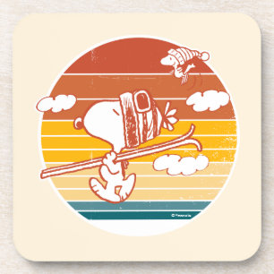 Peanuts Snoopy & Woodstock Ski Trip Beverage Coaster