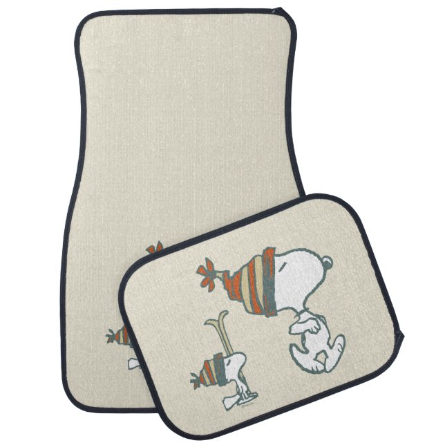 Peanuts | Snoopy & Woodstock Ski Trip Car Floor Mat (Set)