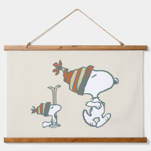 Peanuts Snoopy & Woodstock Ski Trip Hanging Tapestry
