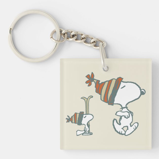 Peanuts | Snoopy & Woodstock Ski Trip Keychain (Front)