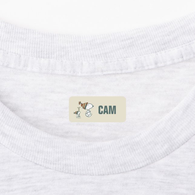 Peanuts | Snoopy & Woodstock Ski Trip Kids' Labels (Affixed)