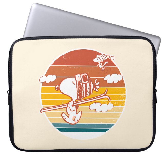 Peanuts | Snoopy & Woodstock Ski Trip Laptop Sleeve (Front)