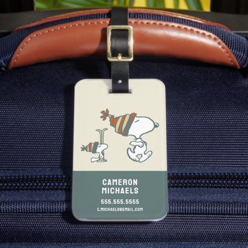 Peanuts  Snoopy  Woodstock Ski Trip Luggage Tag