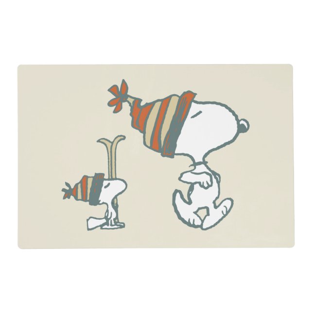 Peanuts | Snoopy & Woodstock Ski Trip Placemat (Front)