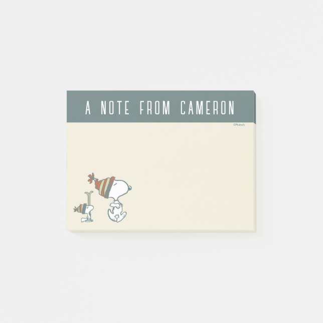 Peanuts | Snoopy & Woodstock Ski Trip Post-it Notes (Front)