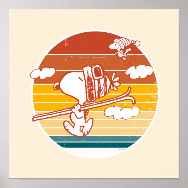 Peanuts | Snoopy & Woodstock Ski Trip Poster (Front)