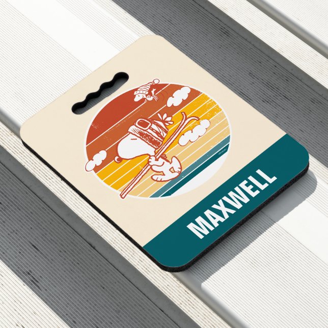 Peanuts | Snoopy & Woodstock Ski Trip Seat Cushion (In Situ)