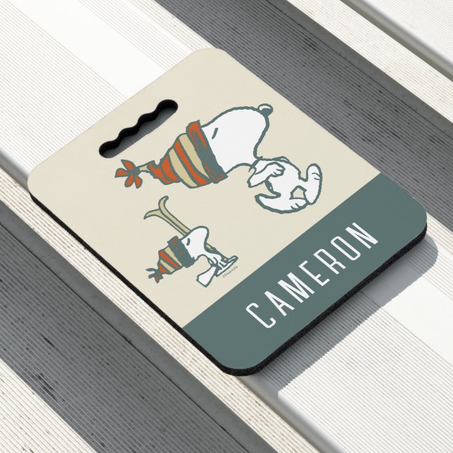 Peanuts | Snoopy & Woodstock Ski Trip Seat Cushion (In Situ)