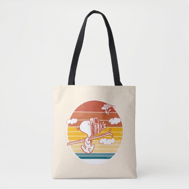 Peanuts | Snoopy & Woodstock Ski Trip Tote Bag (Front)