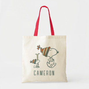 Peanuts Snoopy & Woodstock Ski Trip Tote Bag