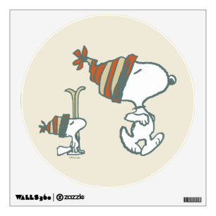 Peanuts Snoopy & Woodstock Ski Trip Wall Decal