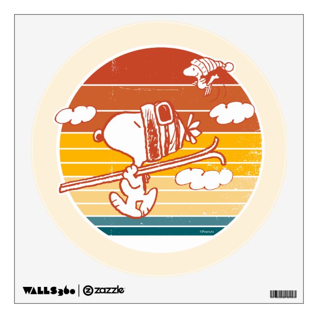Peanuts | Snoopy & Woodstock Ski Trip Wall Decal (Front)