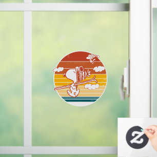 Peanuts Snoopy & Woodstock Ski Trip Window Cling