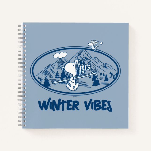 Peanuts | Snoopy & Woodstock Skiing Notebook (Front)