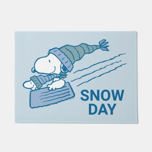 Peanuts  Snoopy  Woodstock Sledding Doormat