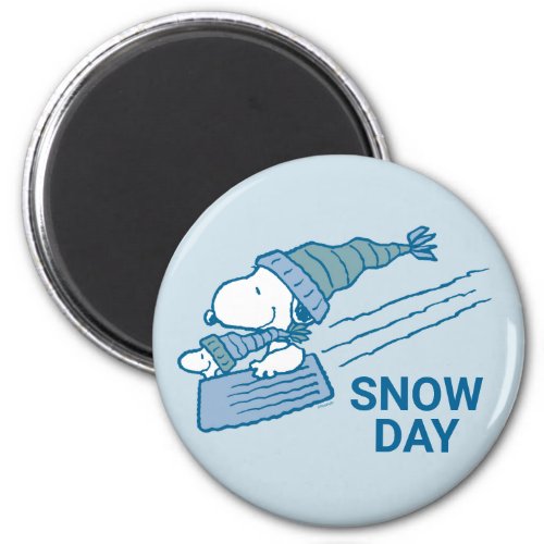 Peanuts  Snoopy  Woodstock Sledding Magnet