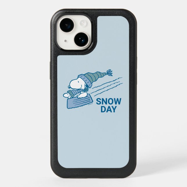 Peanuts | Snoopy & Woodstock Sledding Otterbox iPhone Case (Back)