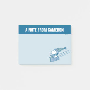 Peanuts Snoopy & Woodstock Sledding Post-it Notes