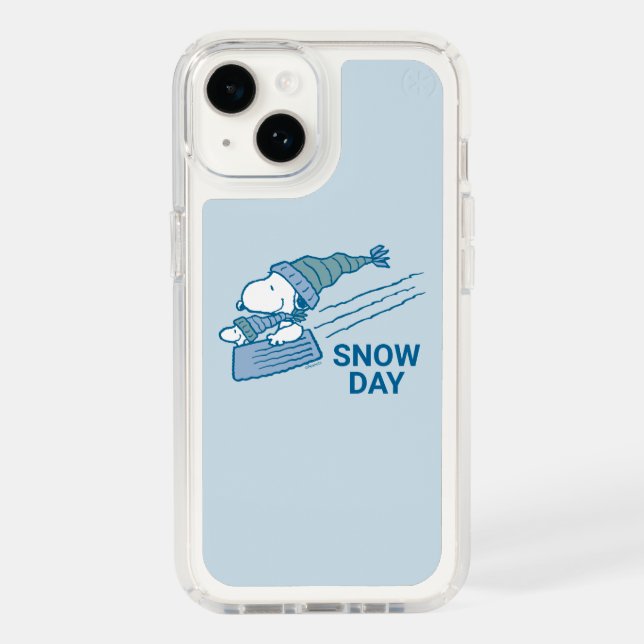 Peanuts | Snoopy & Woodstock Sledding Speck iPhone Case (Front)