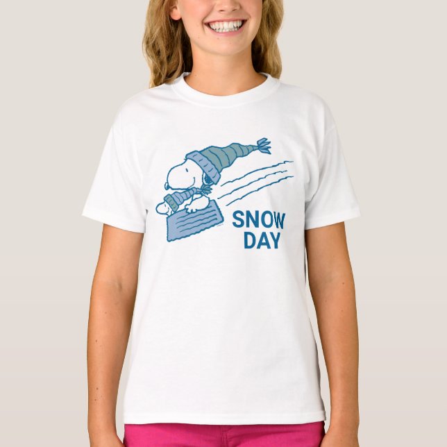 Peanuts | Snoopy & Woodstock Sledding T-Shirt (Front)