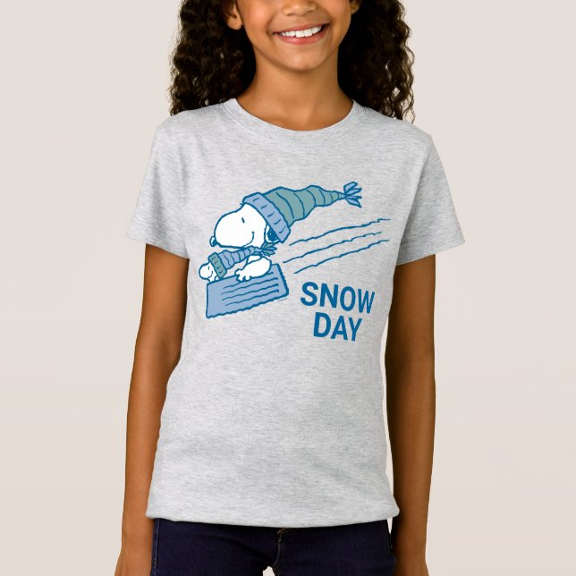 Peanuts | Snoopy & Woodstock Sledding T-Shirt (Front)