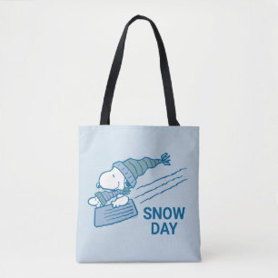 Peanuts Snoopy & Woodstock Sledding Tote Bag