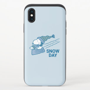 Peanuts   Snoopy & Woodstock Sledding iPhone X Slider Case
