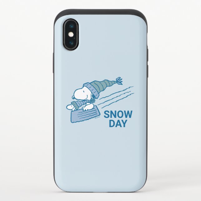 Peanuts | Snoopy & Woodstock Sledding Uncommon iPhone Case (Back)
