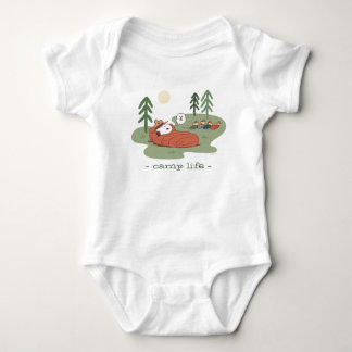 Peanuts | Snoopy & Woodstock Sleeping Campers Baby Bodysuit