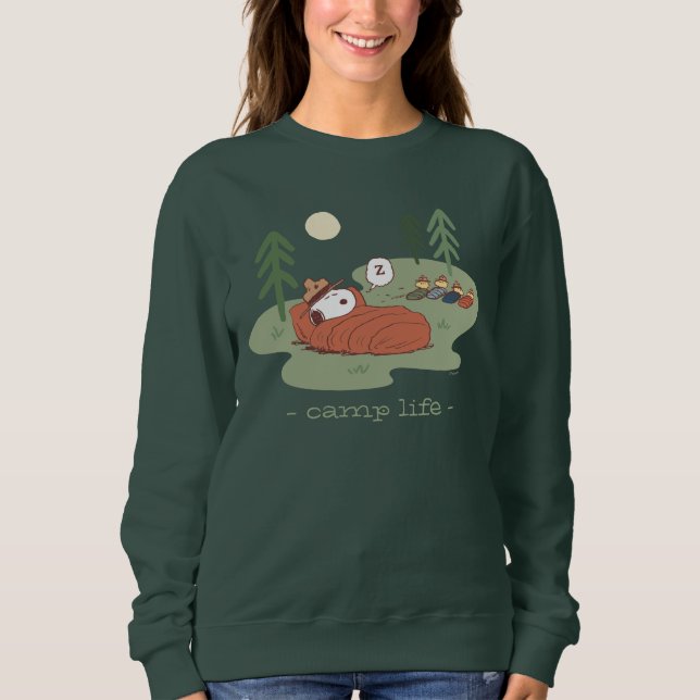Peanuts | Snoopy & Woodstock Sleeping Campers Sweatshirt (Front)