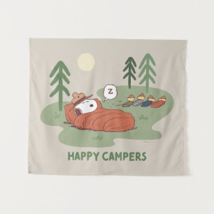 Peanuts   Snoopy & Woodstock Sleeping Campers Tapestry