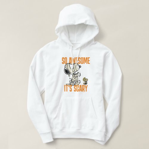 Peanuts  Snoopy  Woodstock So Awesome Its Scary Hoodie