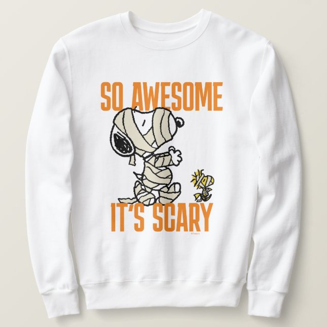 Peanuts | Snoopy & Woodstock So Awesome It's Scary Sweatshirt (Design Front)