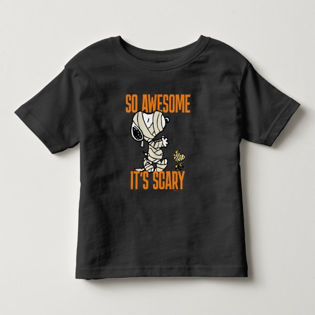 Peanuts | Snoopy & Woodstock So Awesome It's Scary Toddler T-shirt (Front)