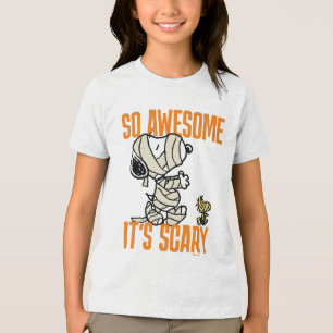 Peanuts Snoopy & Woodstock So Awesome It's Scary Tri-Blend Shirt