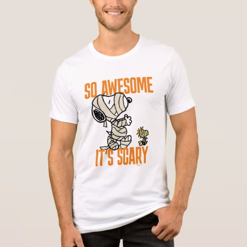 Peanuts  Snoopy  Woodstock So Awesome Its Scary Tri_Blend Shirt