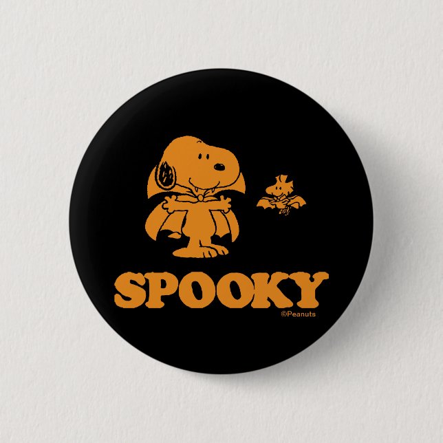 Peanuts | Snoopy & Woodstock Spooky Button (Front)