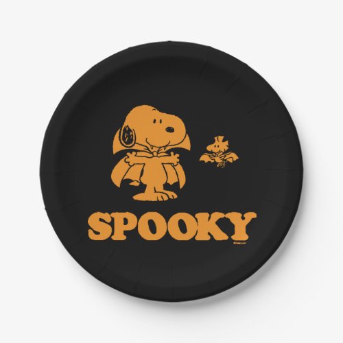 Peanuts  Snoopy  Woodstock Spooky Paper Plates