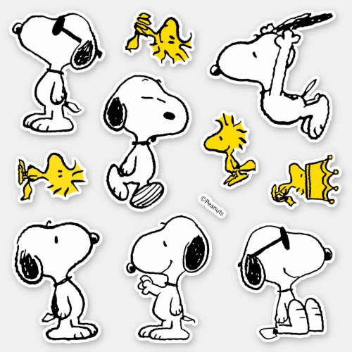 Peanuts  Snoopy  Woodstock Sticker