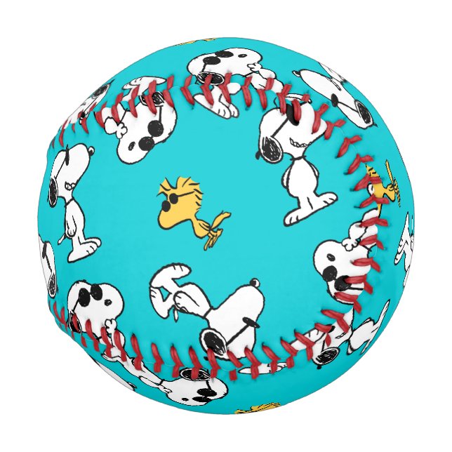 Peanuts | Snoopy & Woodstock Sunglasses Pattern Baseball (Front Right)