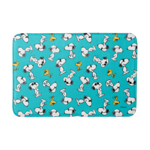 Peanuts Snoopy & Woodstock Sunglasses Pattern Bath Mat