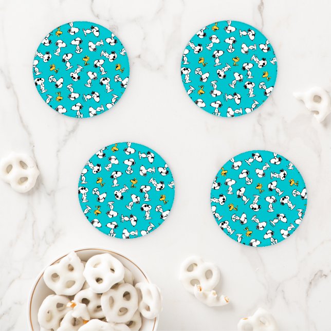 Peanuts | Snoopy & Woodstock Sunglasses Pattern Coaster Set (In Situ)