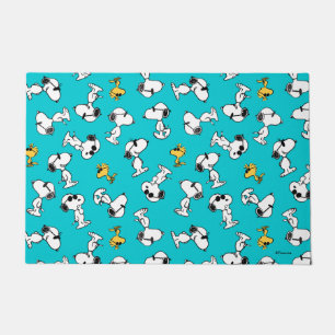 Peanuts Snoopy & Woodstock Sunglasses Pattern Doormat