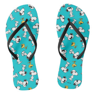 Peanuts   Snoopy & Woodstock Sunglasses Pattern Flip Flops