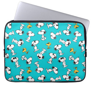 Peanuts Snoopy & Woodstock Sunglasses Pattern Laptop Sleeve