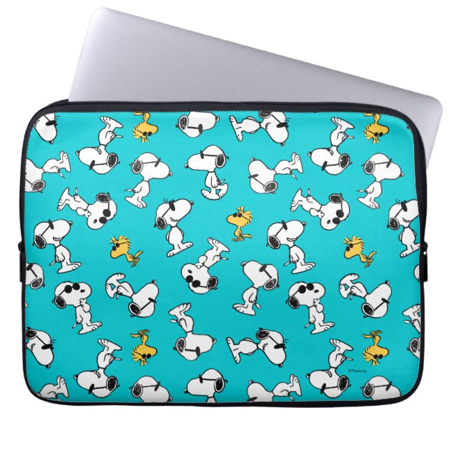 Peanuts | Snoopy & Woodstock Sunglasses Pattern Laptop Sleeve (Front)