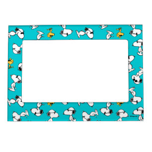 Peanuts Snoopy & Woodstock Sunglasses Pattern Magnetic Frame