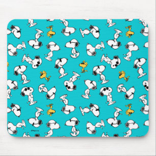 Peanuts Snoopy & Woodstock Sunglasses Pattern Mouse Pad