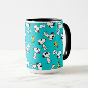 Peanuts Snoopy & Woodstock Sunglasses Pattern Mug