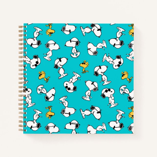 Peanuts | Snoopy & Woodstock Sunglasses Pattern Notebook (Front)